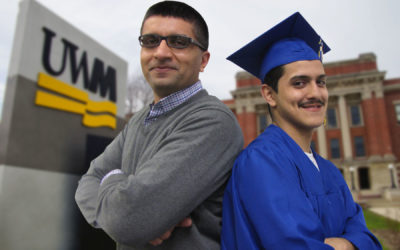 Hesham Sheikh helps a first-generation student attend college