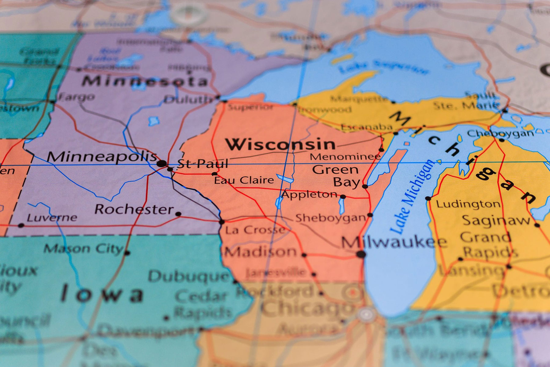 map michigan and wisconsin        <h3 class=