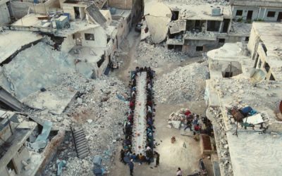 In Pictures: Iftar in the ruins of the Syrian town of Ariha