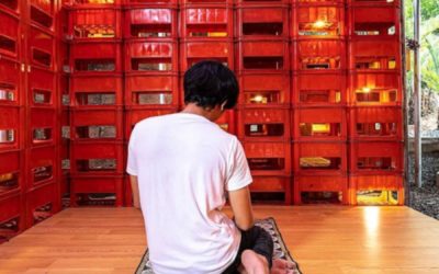 A crate idea: Indonesian architects reuse plastic boxes to build mosque