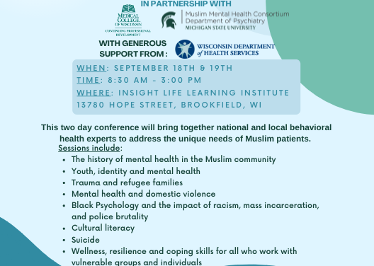 Milwaukee Muslim Women’s Coalition to put on Two Day Mental Health Conference