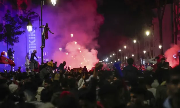 Moroccans celebrate historic World Cup win against Spain