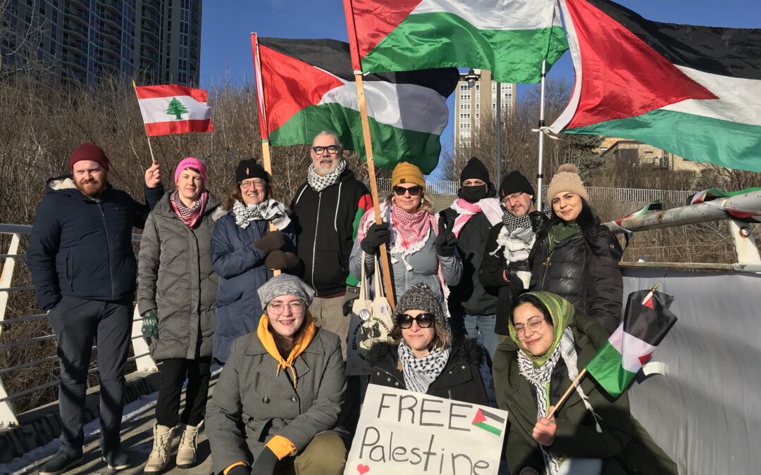 Milwaukee organizers continue morning banner drops for Palestine