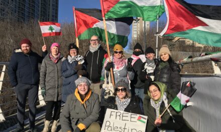 Milwaukee organizers continue morning banner drops for Palestine