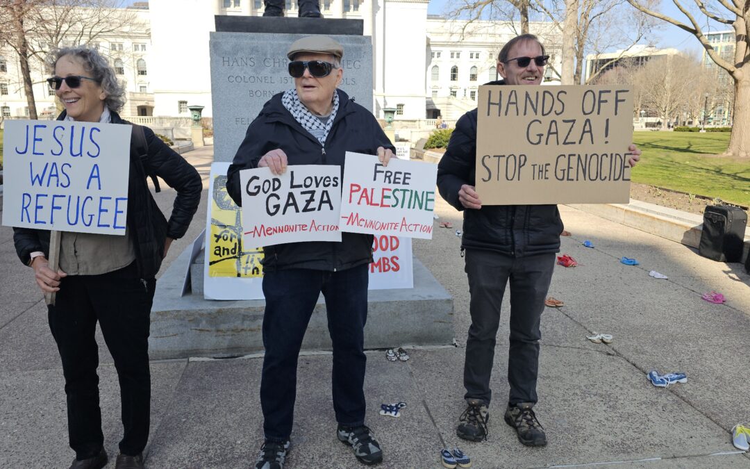 Mennonite Action Madison speaks out against Christian Nationalism and U.S. policy in Palestine
