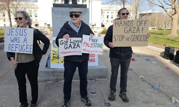 Mennonite Action Madison speaks out against Christian Nationalism and U.S. policy in Palestine