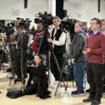 Press conference becomes huge rally for ISM president taken by ICE