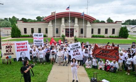 Supporters travel hundreds of miles for the Jews for Salah Vigil